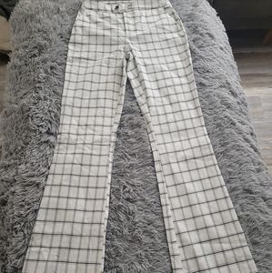 INC plaid boot cut pants
